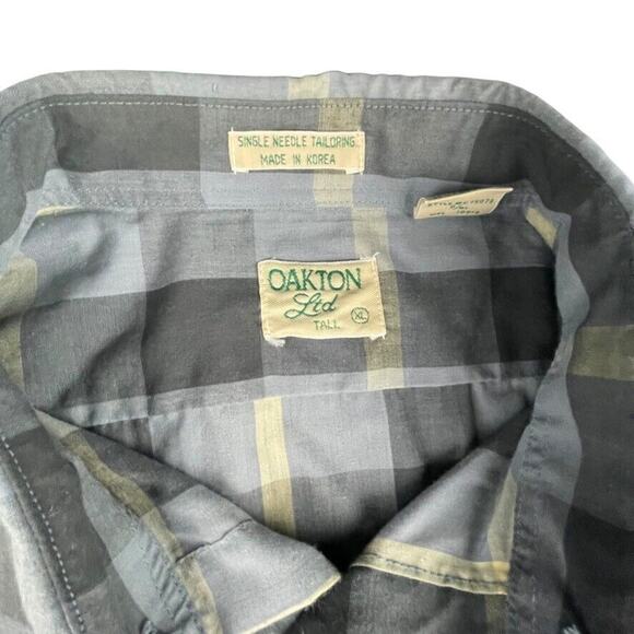 Vintage 1980s long sleeve button up plaid men's shirt XL Tall - Picture 2 of 2